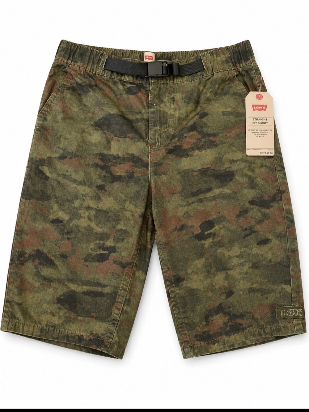 Levi's Men's Camo Straight-Fit Shorts - Olive & Brown